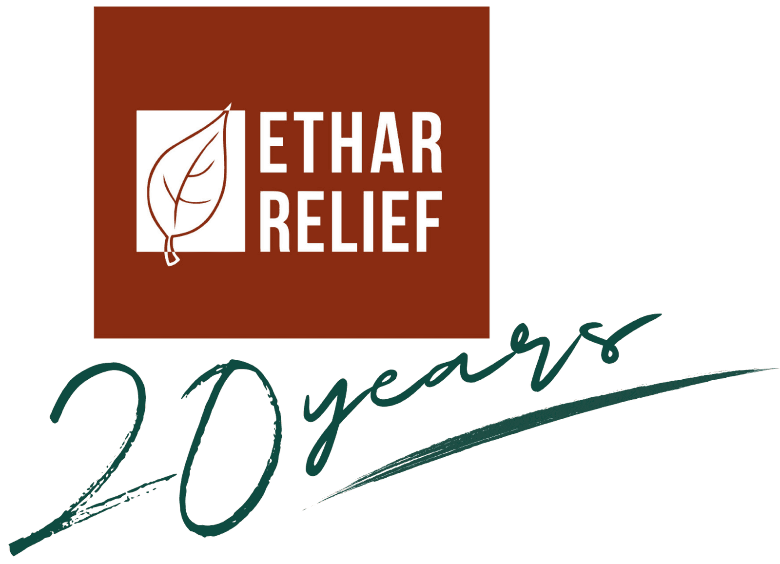 Ethar Relief official twentieth anniversary logo